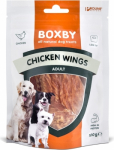 BOXBY CHICKEN WINGS 100G - t&auml;iendav toit t&auml;iskasvanud koertele, kuivatatud kana t&uuml;kid.