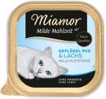 Miamor Mild Meal Poultry Pure&Salmon 100g - kodulindude ja l&otilde;hega