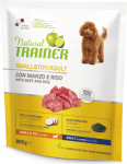 NT DOG SMALL&TOY ADULT BEEF&RICE 800G - TOIT V&Auml;IKESTELE JA V&Auml;GA V&Auml;IKESTELE T&Otilde;UGUDELE T&Auml;ISKASVANUD KOERTELE VEISELIHA JA RIISEGA