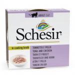 SCHESIR Cat Tuna and Chicken Fillets Broth 70g - tuunikala ja kanafilee puljongis