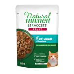 NATURAL TRAINER WET CAT ADULT COODFISH 85 G - t&auml;isv&auml;&auml;rtuslik toit t&auml;iskasvanud kassidele, tursa- ja lihat&uuml;kid kastmes.