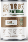 Prefera Fresh Farm DOG Smooth pate with beef 800 gr - t&auml;isv&auml;&auml;rtuslik toit, pasteedi kujul konservid koertele, veiselihaga.