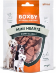 BOXBY MINI HEARTS PUPPY&ADULT 100G - MINI S&Uuml;DAMEKESI KOERAKUTSILE JA T&Auml;ISKASVANUD (KANA JA KALA)