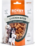 BOXBY CHICKEN BITES 90G - lisatoit koertele alates 9. elukuust, kana lihat&uuml;kid