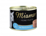 MIAMOR Fine Fillets Tuunikala&Krevetid 185g - tuunikala ja krevettidega želees