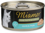 MIAMOR Peened Fileed Naturelle Kana&Tuunikala 80g - Kanafilee ja tuunikala t&uuml;kkidega oma mahlas