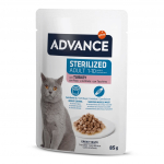 Adv cat WET steriliseeritud kalkun 85gr - t&auml;isv&auml;&auml;rtuslik ja tasakaalustatud m&auml;rgtoit, mis on spetsiaalselt v&auml;lja t&ouml;&ouml;tatud steriliseeritud t&auml;iskasvanud kasside vajaduste rahuldamiseks. Sisaldab kalkunit.