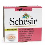 SCHESIR Cat Chicken Fillets with Shrimps Broth 70g - kanafilee ja krevettide puljongis