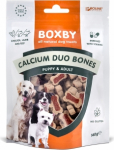 BOXBY CALCIUM DUO BONES 140G - MAITSEVAD KALTSIUMI KONDI PUPSIDELE JA T&Auml;ISKASVANUD KOERTELE
