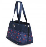 Transportkott Eat/Love/Play - tumesinine v&auml;rvus 42x21x27 cm