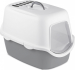 Kasside tualett CATHY koos kaane ja filtriga (valge/hall) 56x40x40 cm
