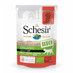 Schesir BIO Monoprotein Beef 85g - teraviljavaba orgaaniline hautatud veiseliha kassidele