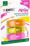 Emtec USB2.0 C410 32GB Neon 3 pcs