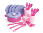 Dantoy - Dinner set, Pink (4397)