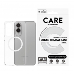 CARE by PanzerGlass - Flagship Case Transparent Urban Combat w. White Qi Compatible Samsung S25 Edge