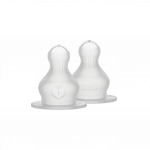 BIBS - Baby Bottle Nipple Round Silicone - Fast Flow - 2 pack