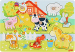 GOKI - Farm animals, lift-out puzzle - (57392)