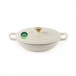 Salter BW13772C Chester 2.8L Shallow Cast Iron Casserole Pot 30 cm, Cream