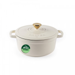 Salter BW13771C Chester 3.4L Cast Iron Casserole Pot 24 cm, Cream