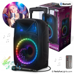 Party Fun Lights - Karaoke Party Speaker with Handle & Wheels - (605603)
