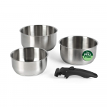 Russell Hobbs RH04034 Stainless Steel 4-Piece Smart Clip Saucepan Set