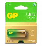 GP - Ultra Alkaline C Batteries, 14AU/LR14, 1.5V, 2-Pack