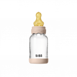 BIBS - Glass Boheme Baby Bottle Round Latex - Blush - 120 ml