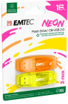 Emtec USB2.0 C410 16GB Neon 2 pcs