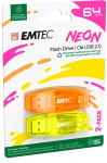 Emtec USB2.0 C410 64GB Neon 2 pcs