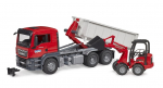 Bruder - MAN TGS truck with roll-off container & Sch&auml;ffer yard loader (03767)