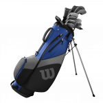 Wilson - 1200 TPX Graphite Golf Package Set with 10 Clubs and Bag - Blue