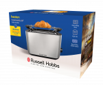 Russell Hobbs - Heaton Brushed 2Slice Toaster - Brushed Stainless Steel and Black