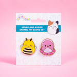 Squishmallows - Pin Badges x 2 Sunny & Auggie - Vibrant