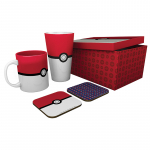 POKEMON Pack Glass + Mug + 2 Coasters - Pok&eacute;ball - XXL