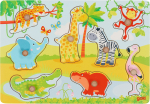GOKI - African baby animals, Lift out puzzle - (57397)