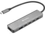 Sandberg 136-77 USB-C 6-in-1 MediaDock