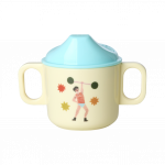 Rice - Melamine 2 Handle Baby Cup with Fun Fair Print - Mint - 250 ml