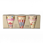 Rice - Melamine Cups with Fun Fair Prints - Pink - Small