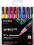 Posca - PC3M - Fine Tip Pen - Sparkling Colors, 8 pc
