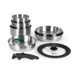 Russell Hobbs RH04041 Stainless Steel 8 Piece Smart Clip Cookware Set