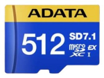 M&auml;lukaart MICRO SDXC 512GB SD7.1/UD512GEX3L1-C ADATA