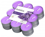 Bolsius Tealight True Scents k&uuml;&uuml;nlad, tee, l&otilde;hnastatud, lavendel, pakk. 18 t&uuml;kki