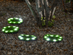 P&auml;ikeselamp 4 muruplaati, 24 cm, 4x 8 LED, AA