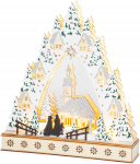 MagicHome J&otilde;ulukaunistused, K&uuml;la kirikuga, LED, MDF, 30x7x33.5 cm, 2x AAA