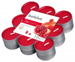 Bolsius Tealight True Scents k&uuml;&uuml;nlad, tee, l&otilde;hnastatud, granaat&otilde;un, pakend. 18 t&uuml;kki