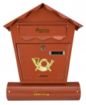 Postkast NESTOR, 440x370x100 mm, pruun