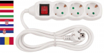 Pikenduskaabel Strend Pro DG-803BK 1,50 m, 3 pistikupesa, l&uuml;liti