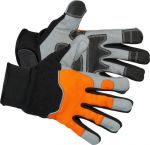 Strend Pro Arvilo High Vision kindad, tekstiil/nahk helkurelementidega, suurus 09/L, blister