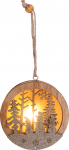 MagicHome j&otilde;ulukaunistus, Lumememm kuulis, LED, rippuv, MDF, 8,5x2x8,5 cm