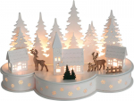 MagicHome j&otilde;ulukaunistused, hirvek&uuml;la, 10 LED-i soe valge, 2xAA, MDF, 30x14x19.5 cm